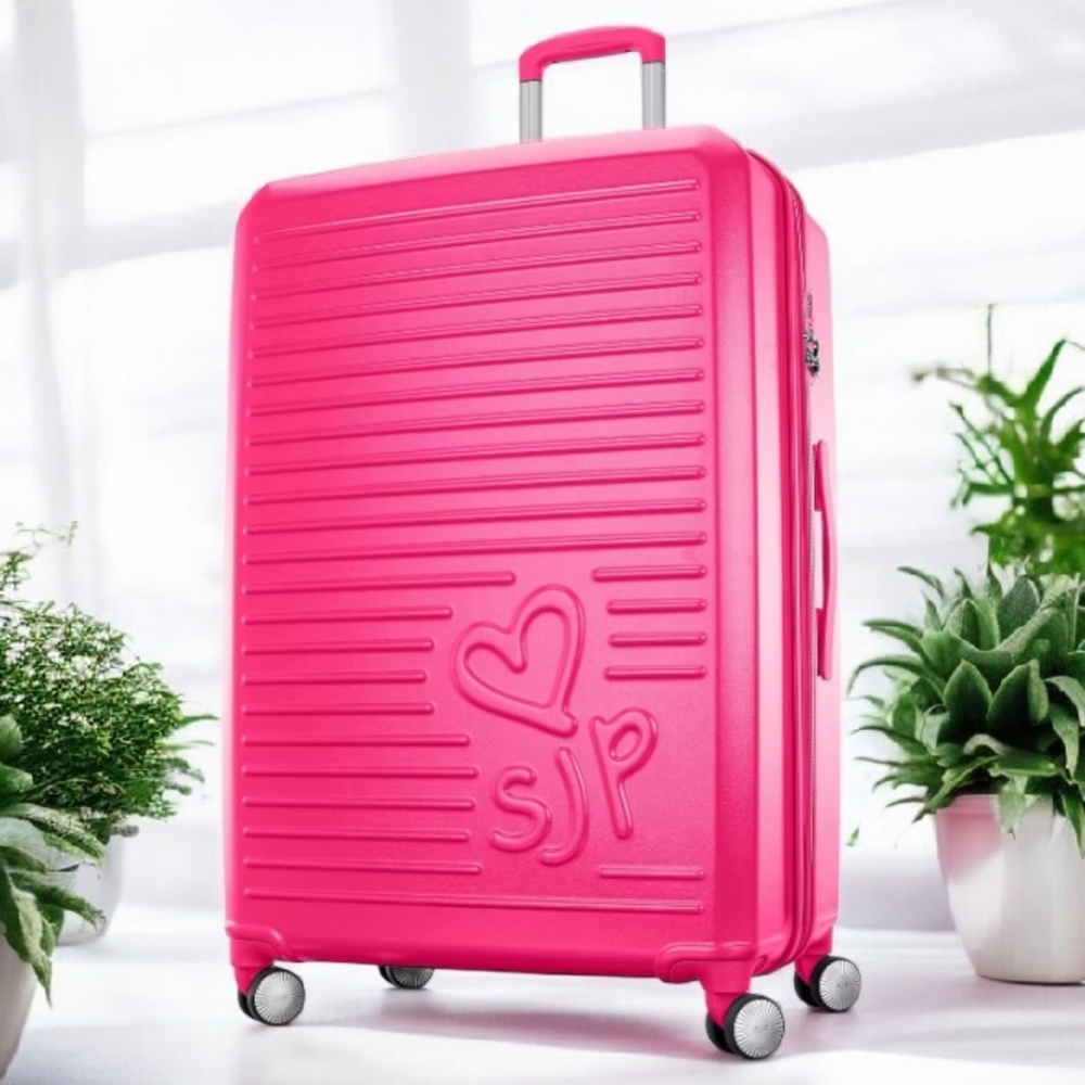 Pink SJP Hard Shell Spinner Suitcase